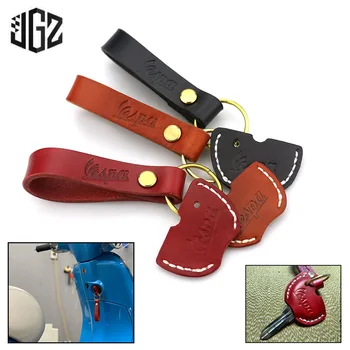 

Motorcycle Leather Key Case Shell Protector Cover for Vespa Piaggio GTS SPRINT PRIMAVERA 150 300 125 200 250 GTV LX Accessories