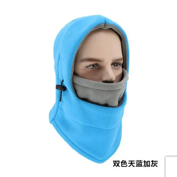 50pcs Hood Double Layers Thicken Warm Full Face Cover Winter Ski Mask Beanie Hat And Gorro Invierno