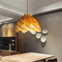 

OUFULA Luxury Chandelier Wood Color Modern LED Lighting Creative Decorative Fixtures For Home Living Dining Room Bedroom
