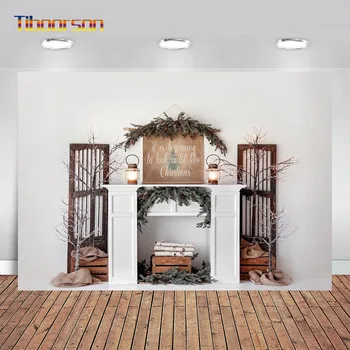 

Christmas Backdrop Indoor Decoration Fireplace New Year Beginning's Photograph Background For Photo Studio's Shooting Room