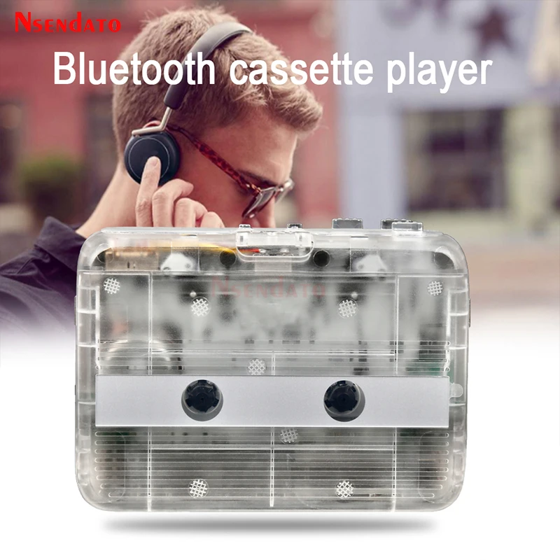 Cassette Player Protable Bluetooth Plastic Cassette music player Tape adapter Personal stero FM Radio Cassette Player Converters With Auto-rever cassette player