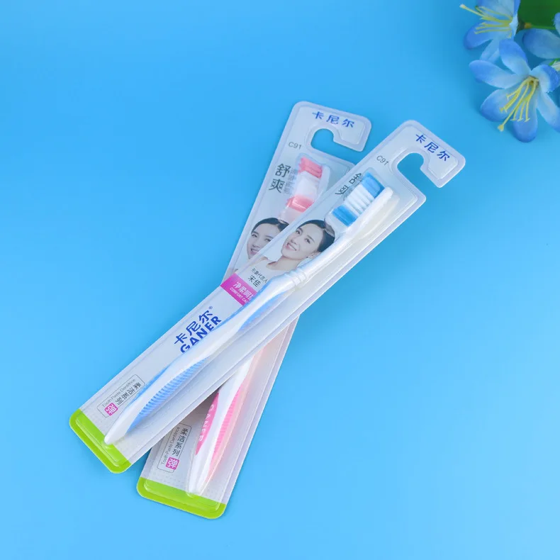 [Дешевая зубная щетка] Shantou Garnier C91 средняя зубная щетка для волос доллар магазин уличный поставщик горячая распродажа