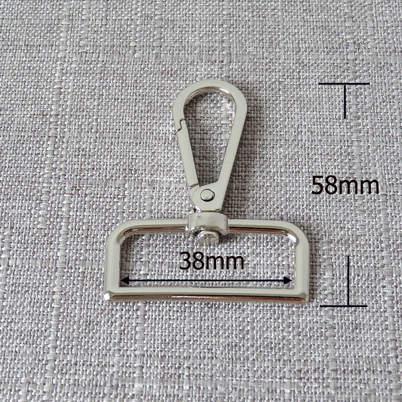 

20pcs/lot 38mm webbing swivel metal belt buckle clasp for bag accessories pet dog leash straps swivel eye trigger clip snap hook