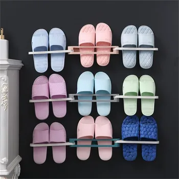 

Foldable Three-In-One Wall-Mounted Shoe Rack Bathroom Living Room Bedroom Shoe Storage Rack