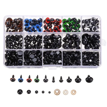 

786pcs Teddy Bear Stuffed Animal Doll DIY Accessories Plastic DIY Craft Supplies Fake Eyes 6mm 8mm 10mm 12mm 14mm