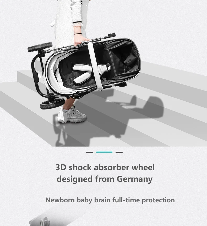 Коляска может сидеть и лежать светильник и легко складывать портативная детская коляска Двусторонняя коляска для новорожденных