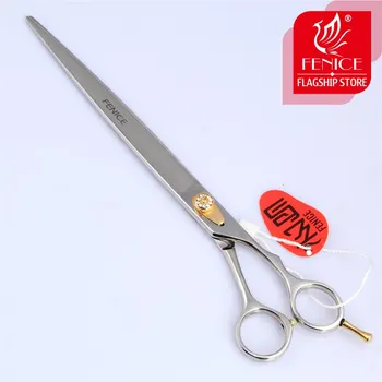 

Fenice 10 inch Gold Screw Professional Pet Grooming Scissors for Dogs Straight Cutting Shear