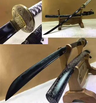 

1060 CARBON STEEL BLACK SHARP NICE TSUBA JAPANESE SAMURAI KATANA SWORD