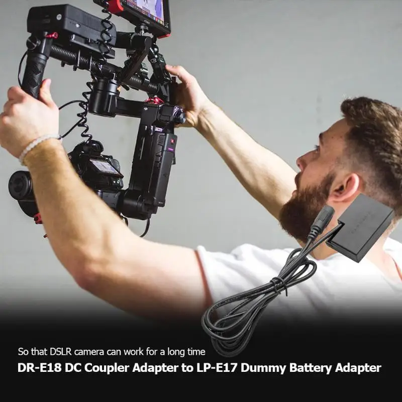 DR-E18 адаптер для соединителя постоянного тока для LP-E17 адаптер для аккумулятора для камеры Canon Прямая