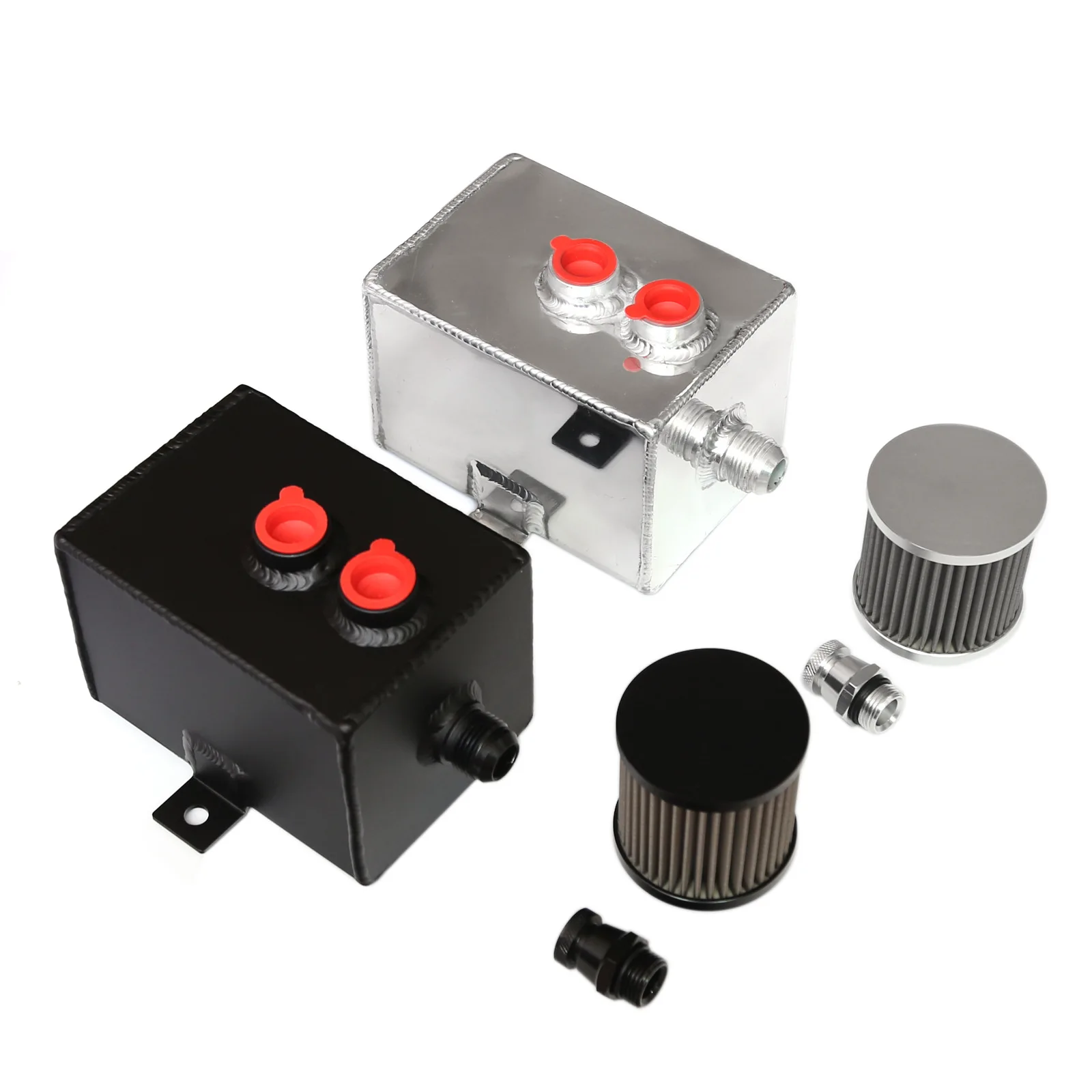 

Car Modified Square Engine Oil Jug Drop Tank with Mushroom Exhaust Gas Pipe Engine Oil Filter Pot 1L 2L 3L