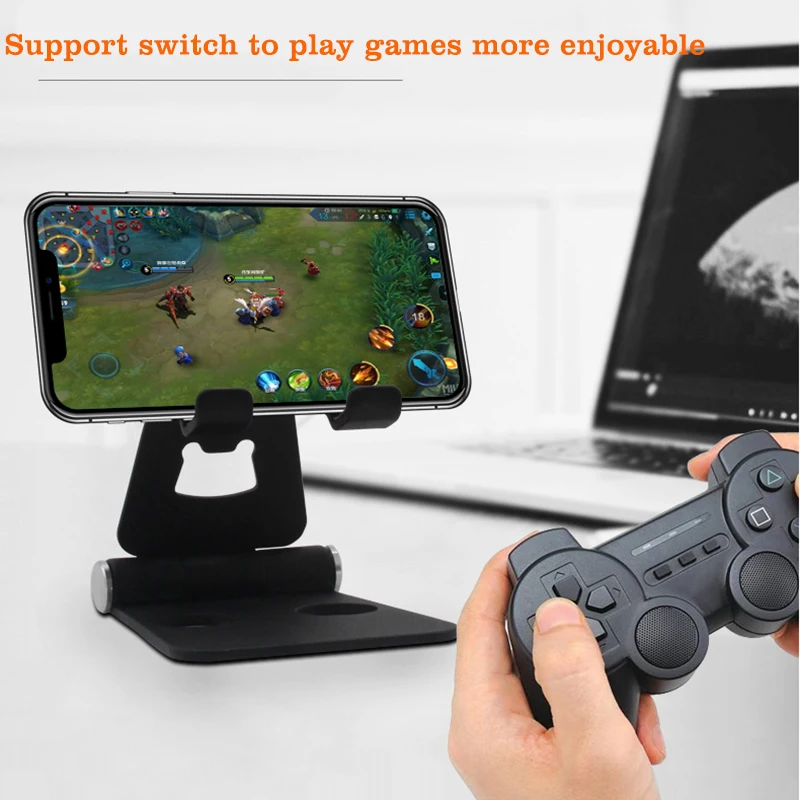 Telefone Móvel Desktop Lcd Monitor Suporte Portátil Ajustável Suporte para Ipad Tablet Assistir de Cabeceira tv Liga Alumínio ao Vivo Suporte p/ monitor - Imagem 4