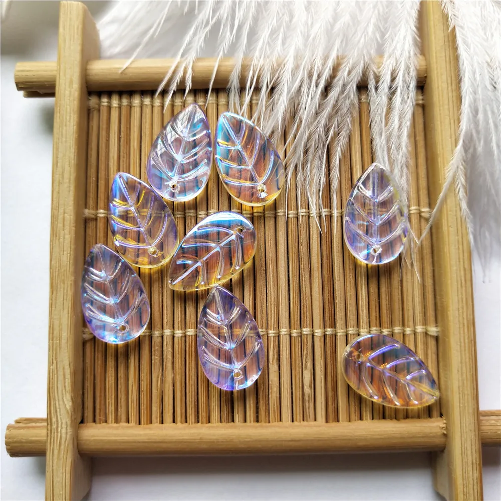 

10 шт., стеклянные бусины в виде чешских лепестков