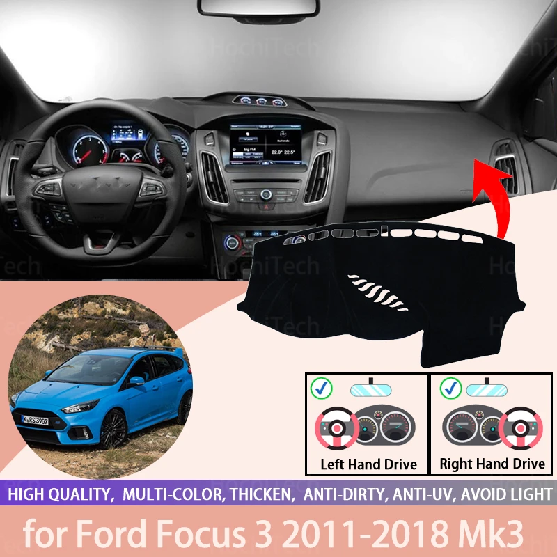 

Для Ford Focus 3 2011-2018 Mk3 анти-скольжения приборной панели автомобиля крышка защитная накладка автомобильные аксессуары коврик от солнца