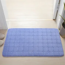 Tapis de salle de bain en velours de corail, 1.6cm, mémoire de forme, en coton, pour porte d'entrée, sol pour cuisine, absorbant