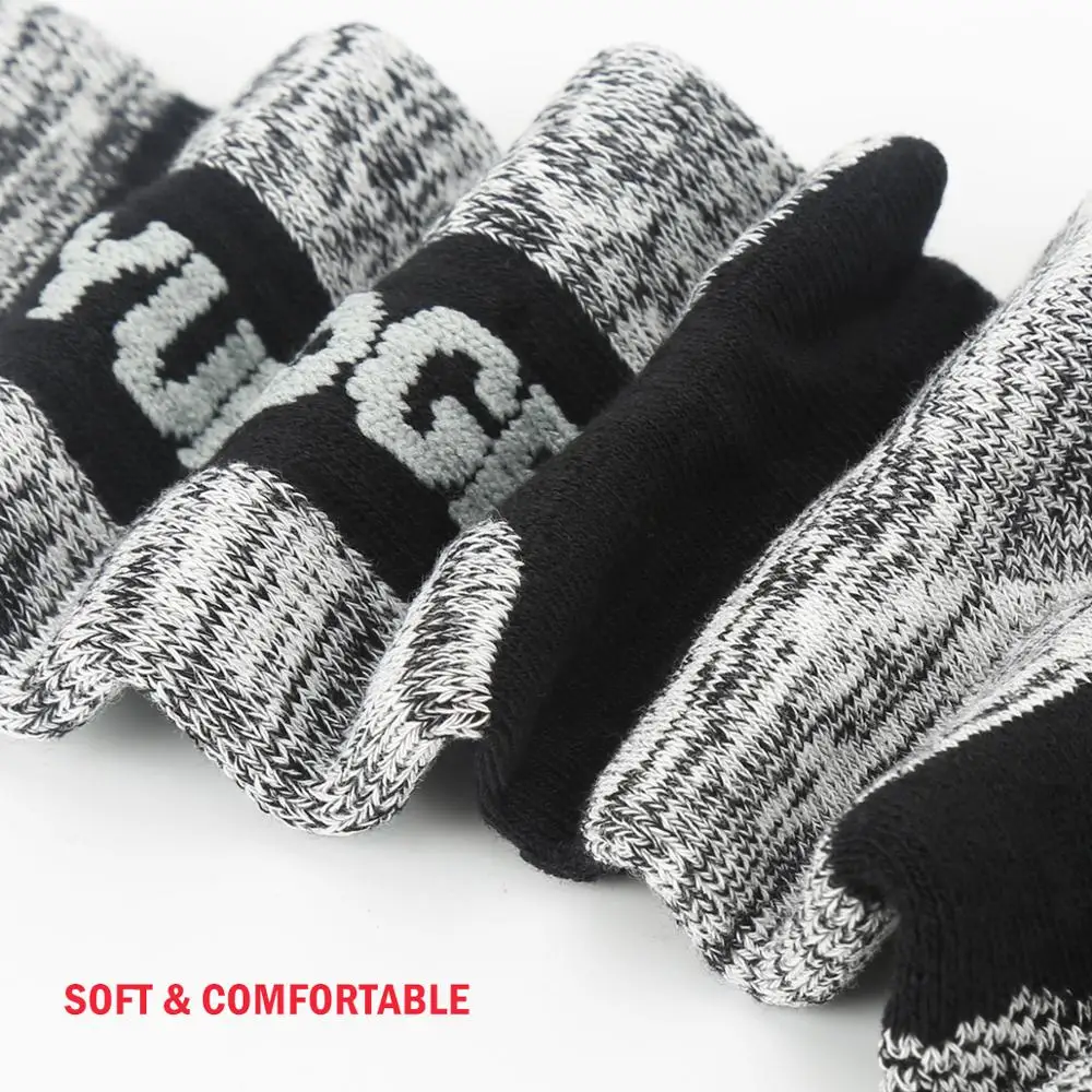 YUEDGE Womens Merino Wool Hiking Walking Trekking Socks Merino Wool Cushioned Crew Socks For Hiking Backpacking Climbing Winter