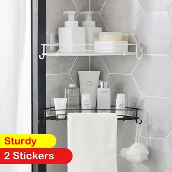 

Home Shower Storage HolderBathroom Punch-Free Corner Shower Shelf Rack Kitchen Storage Rack Self-adhesive