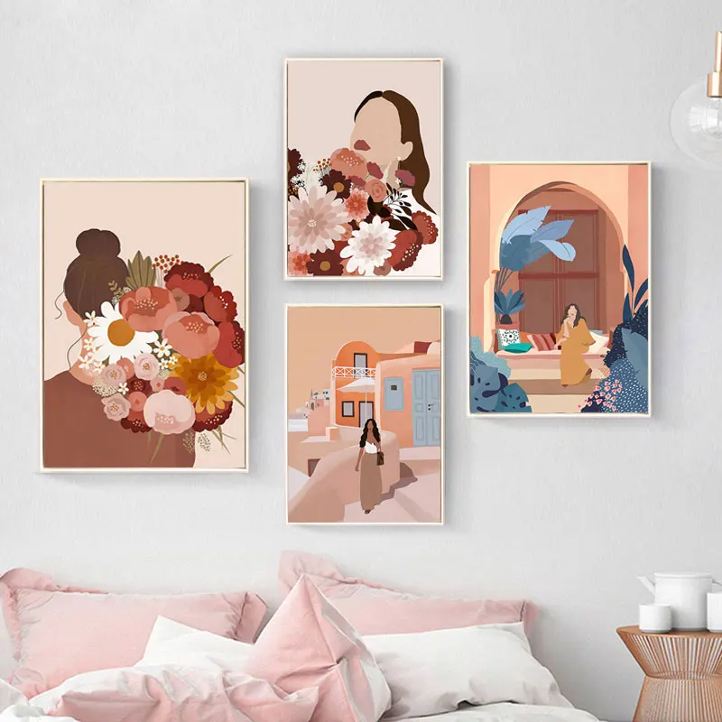 Fashion-Vintage-Girl-Abstract-Figure-Wall-Art-Canvas-Painting-Nordic-Posters-and-Prints-Wall-Pictures-for (2)