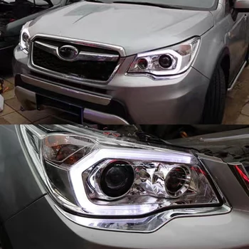 

CSCSNL 1 Pair Car LED Headlight DRL H7 D2H Hid Option Angel Eye Bi Xeno For Subaru Forester Headlights 2013 2014 2015 2016