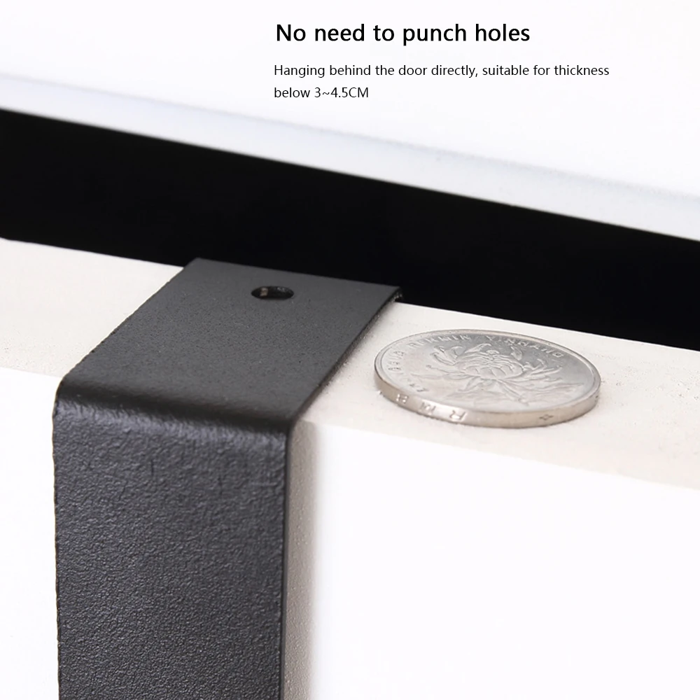 6 Hook Door Back Hanger Stainless Steel Cabinet Back Hook Household Storage Supplies Kitchen Towel Cleaning Cloth Hanger