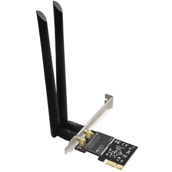

WiFi Wireless Adapter Card 1300Mbps Dual Band 5.GHz/2.4GHz PCI Express Wi-Fi Network Adapter Card for Desktop