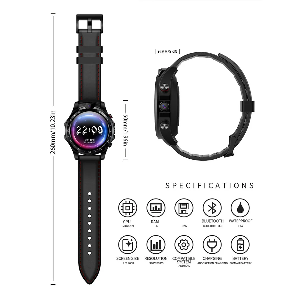 Bluetooth Смарт часы монитор сердечного ритма Smartwatch счетчик шагов сообщение напоминание Музыка Управление часы для Ios Android