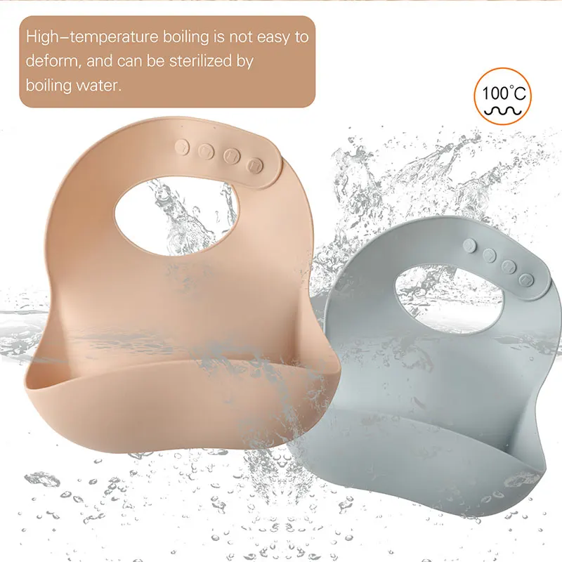 1pc Silicone Bibs Food Grade Silicone Baby Feeding Bibs Burp Cloths Bandana Drooling Aprons Breastplate Burp Cloths Baby Stuff