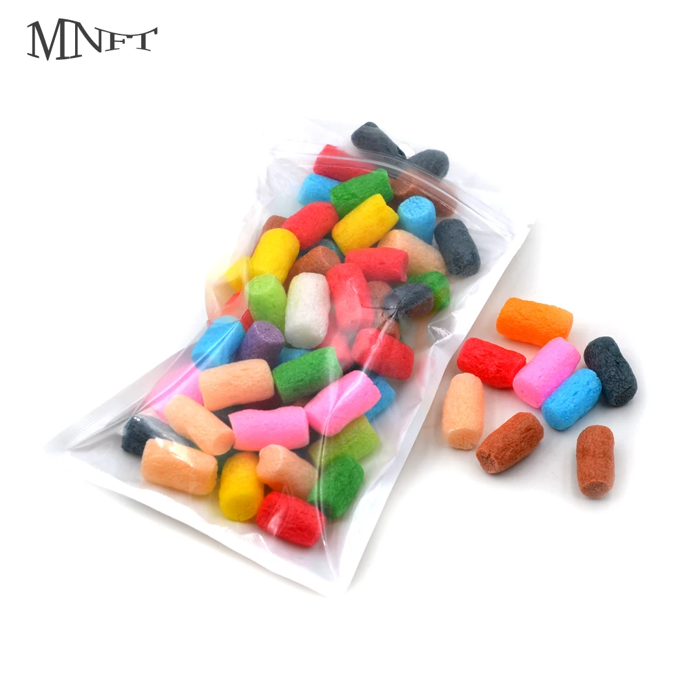 MNFT 50pcs Carp Fishing Water-Soluble Pop-Up Foam Nuggets - Tackle Accessories Tool, Random Colors