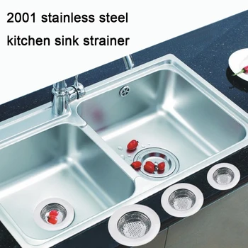 

New Modern Simple Design Home Kitchen Stainless Steel Sink Filter Sewer Drain Hair Colanders Strainers Kitchen Accessory