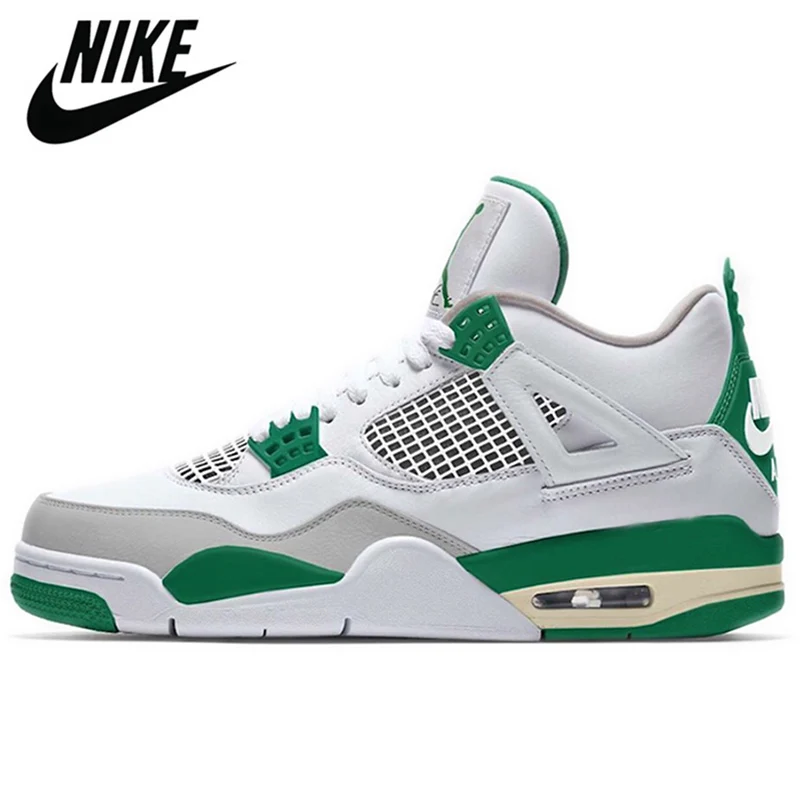 Zapatillas deportivas Jordan Retro 4 AJ4 hombre, cómodas zapatillas de baloncesto, color rojo, pino y verde, auténticas|Calzado de baloncesto| - AliExpress