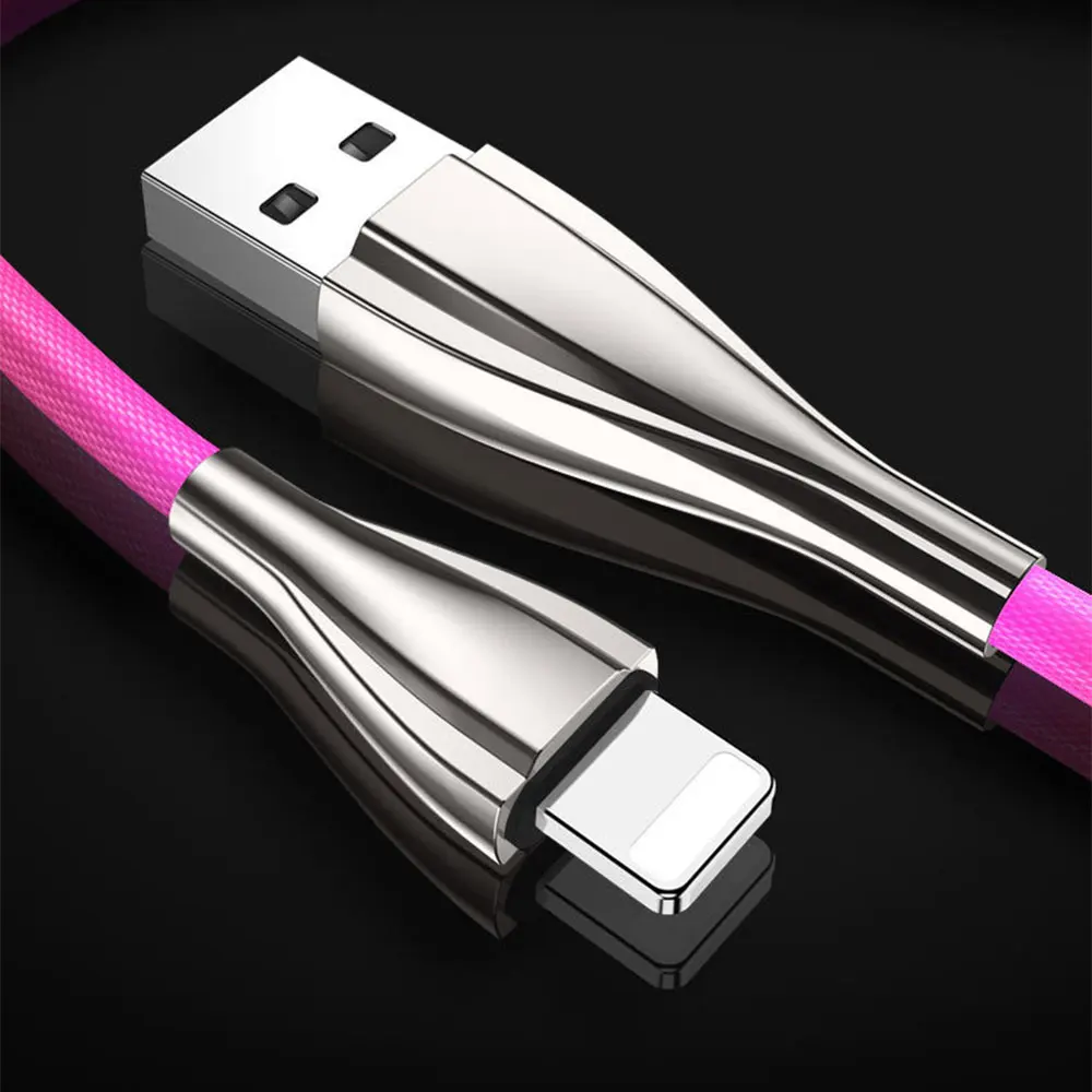 KISSCASE цвет радуги USB кабель для iPhone XR XS Max X 8 Plus 11 Micro usb type C кабель для Xiaomi Redmi Note 7 кабель для мобильного телефона