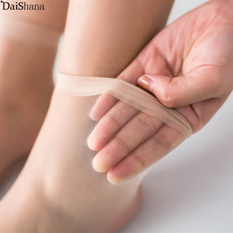 20pcs=10Pairs Summer Bamboo Female Short Socks Free Size Women Socks Tink Crystal Transparent Silk High Quality Socks Girl Ankle