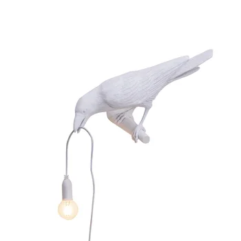 

E12 Lucky Bird Corridor Aisle Living Room LED Wall Lamp Post-modern Resin For Bedroom Nordic Style Lighting Sconce Home Decor