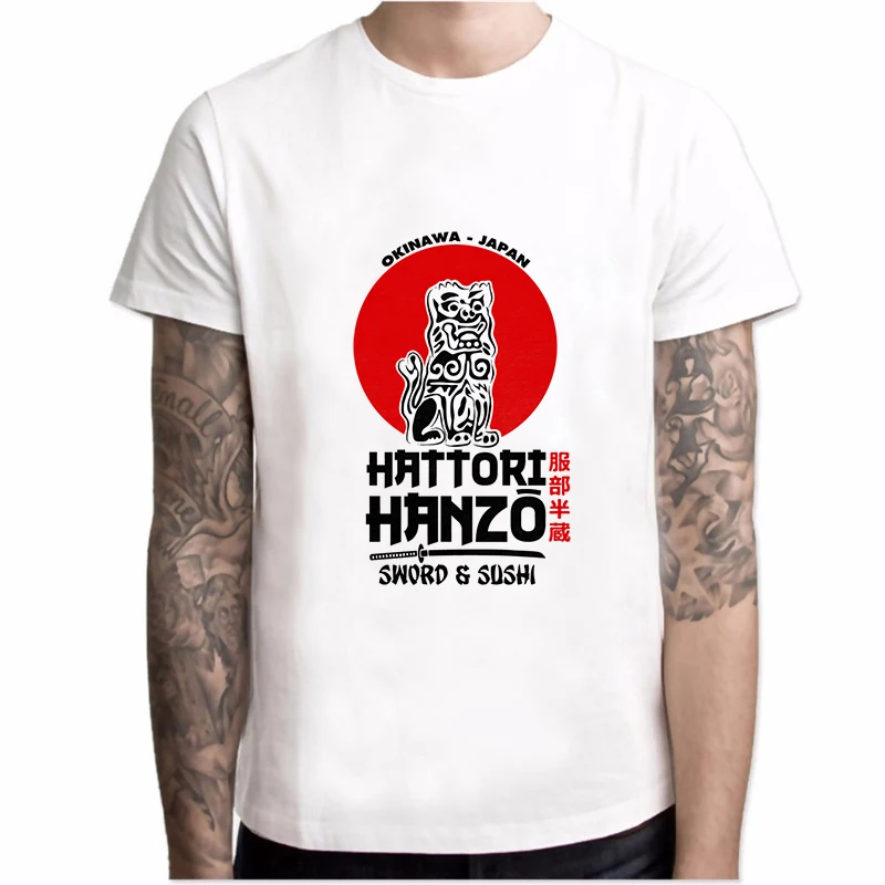 Hattori Hanzo Мужская футболка Okinawa Japan Kill Bill Movie Tarantino меч и суши Harajuku топы одежда