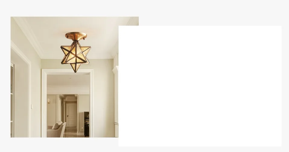 Lamparas De Techo Hanglamp, скандинавский медный стеклянный светодиодный потолочный светильник, Светильники для прихожей, балкона, крыльца, звезды, лофт, винтажный потолочный светильник