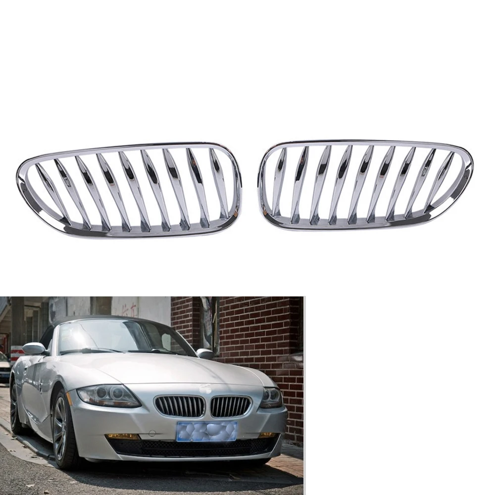 2Pcs Chrome Sporty Front Grille Fit For BMW E85 E86 Z4 03-07 Coupe Convertible | Автомобили и мотоциклы