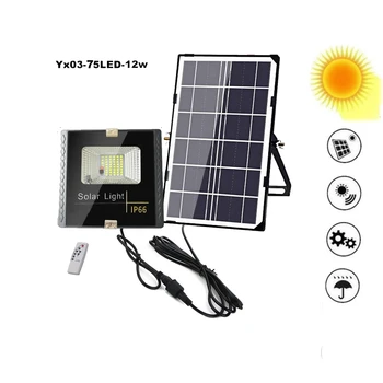 

100/75 Led solar light lamp floodlight LED Powered Wall Street Outdoor IP65 Waterproof Pathway Garden Fence With 3Modes indoor r