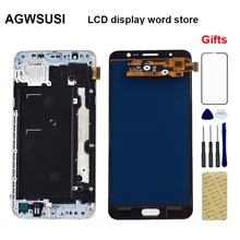 Для samsung Galaxy J7 ЖК J710 J710F ЖК-панель J710M J710H J710A J710FN ЖК-экран сенсорный дигитайзер сенсорная рамка в сборе