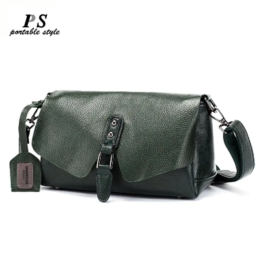 Comprar Bolsos de hombro para mujer 100% de alta calidad bolsos de cuero genuino bolso bandolera que combina con todo