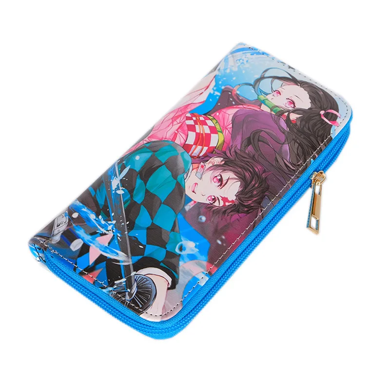 Demon Slayer: Kimetsu no Yaiba Аниме Длинный кошелек из искусственной кожи Kamado Tanjirou/Nezuko кошелек на молнии с держатель для карт