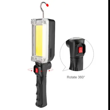 

LED Work Light Powerful Portable Lantern Hook Magnet Camping Lamp COB USB Rechargeable 18650 Flashlight Torch Waterproof