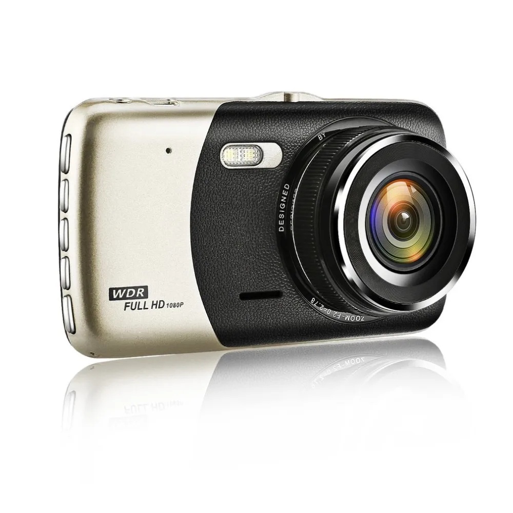 

Dash Cam Dual Lens Car DVR Vehicle FrontCamera Full HD 1080P 4" IPS Front+Rear Video Recorder G-sensor Monitor
