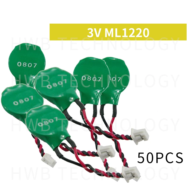50 шт./для нового Varta ML1220 3V перезаряжаемый 2 PIN биос резервный CMOS аккумулятор RTC