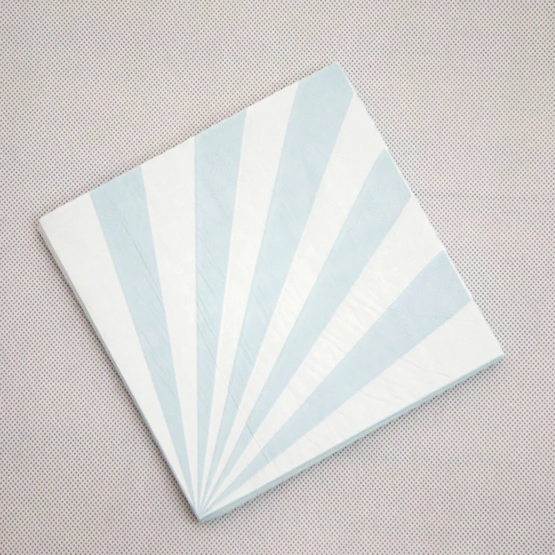 Disposable Cake Plate Rainbow Colorful Food Plate Dessert Plates for Birthday Wedding Party Afternoon Tea Party Decor Supplies - Цвет: Napkin 20pcs blue