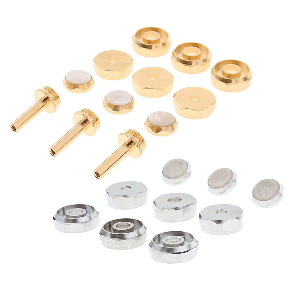 Trumpet Cap Screw Cover Finger Buttons & Golden Plating Trumpet Parts for Trumpet Accessory