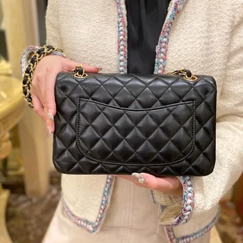 

Women's Luxury Designer High Diamond Lattice Shoulder Bag Chain Flap Crossbody Bag Handbag Office Daily Fashion Double Buckle
