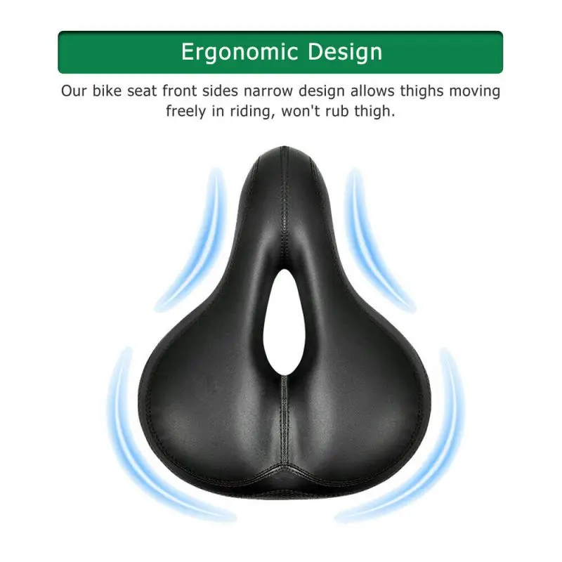Durable Comfortable Wide Bicycle Seat Cushion Soft Padded Mountain Bike Road Bike Saddle Tools