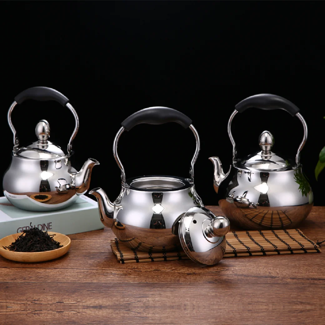 Thickened Stainless Steel Teapot Flower Tea Kettle With Strainer