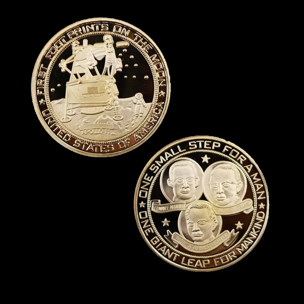 style 3 Американский проект Apollo 11 коллекционные монеты Aerospace Engineering Challenge Coin в память о первых отпечатках ног на Луне - Цвет: style 3