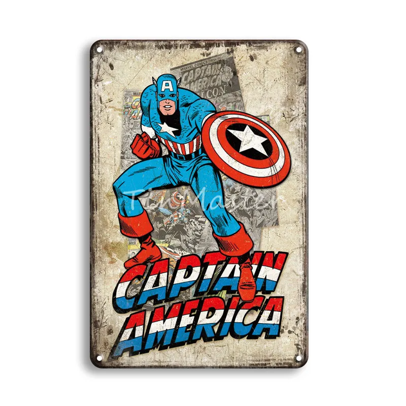 20123 MARVEL COMICS ободок для волос в стиле чудо-женщина супергерой Железный человек металлический оловянный знак детская спальня Детская комната Декор для гостиной винтажный металлический постер - Цвет: 20123