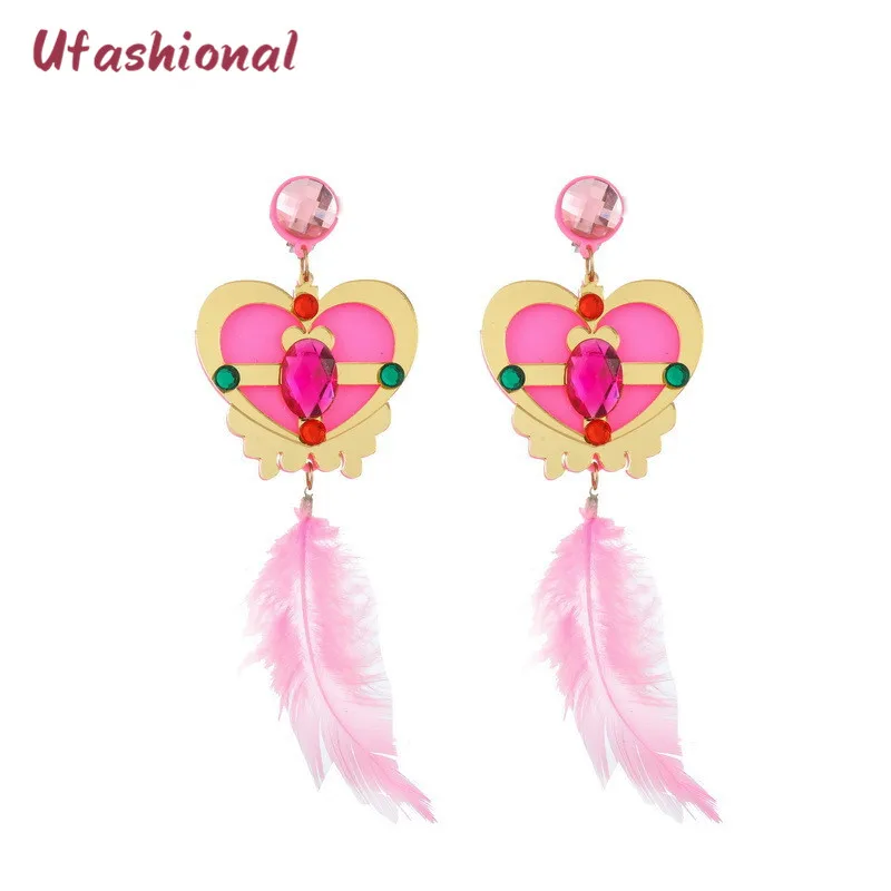 Серьги в стиле аниме Сейлор Мун заяц Звезда Луна Любовь волшебная любовь женские